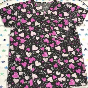 B2G1 Free!! - XS Love Scrub Top